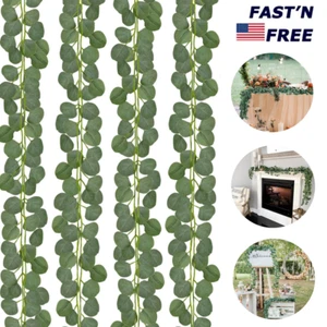 12× Artificial Eucalyptus Leaves Garland Table Greenery Wreath Vine forWedding - Picture 1 of 14