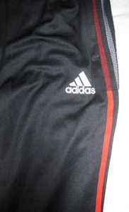 Adidas Boys Youth Large 13 14 yr Black Red White Blue Athletic Track Pants - Picture 1 of 6