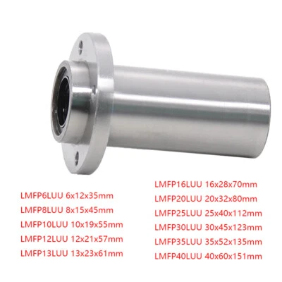 LMFP6LUU-40LUU Extended Guide Round Flange Linear Bearings Linear Motion Bearing - Image 1 of 4