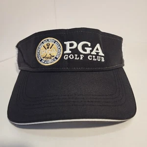 Vintage PGA Golf Club Visor Black White Embroidered Adjustable Ahead Extreme - Picture 1 of 8