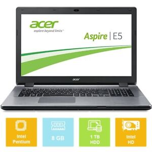 17.3" Acer Aspire E5-731, Intel 1.70GHz, 1TB, 8GB, Intel HD, Laptop