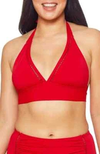 Top de bikini halter Rod Beattie detrás de las costuras en rojo jengibre talla 6 nuevo con etiquetas - Imagen 1 de 2
