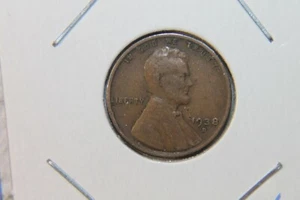 1938 d 1C BN Lincoln Cent Wheat Penny Low Mintage - Picture 1 of 3