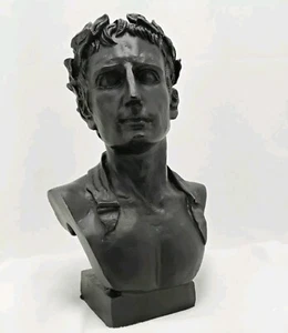 Black Bust of Atticus | Timeless Decor | Elegant Sophisticated Display Piece 11" - Picture 1 of 6