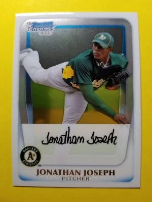 JONATHAN JOSEPH - RC ROOKIE #BCP126 OAKLAND ATHLETICS - 2011 BOWMAN CHROME MLB - Image 1 of 3