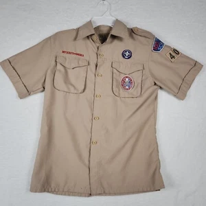 BOY SCOUTS Of America VENTED Uniform Shirt BSA Microfiber Youth LARGE W/Emblems - Picture 1 of 16