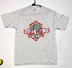 Vintage Baseball College Wear T-Shirt Men's XL Heather Gray All Star Club - Picture 1 of 6