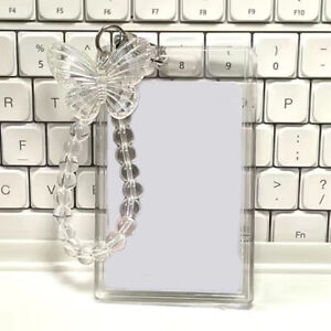 Pendentif porte-carte papillon en cristal acrylique cartes photo affichage étui de protection
