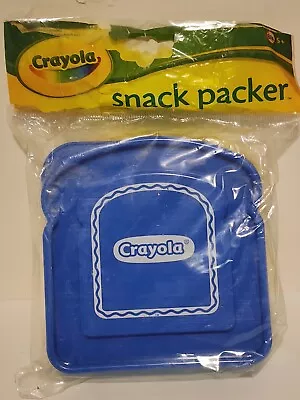 Crayola Snack Packer Sandwich Container Blue-Teal NEW -2014 - Image 1 of 4