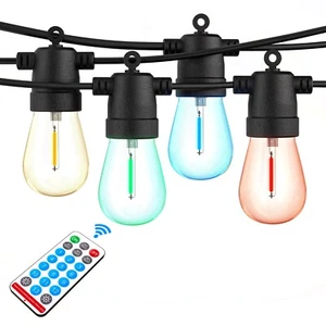 Solar Colorful Meteor String Lights Modes Built in Solar Rechargable LED 48ft - Picture 1 of 12