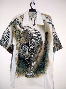 NEW BOYS / GIRLS SNOW TIGER HAWAIIAN SHIRT YOUTH size XS TO XL kids luv it - Picture 1 of 2