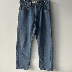 Levis 505 Jeans Herren 33 x 30 Straight Leg Medium Wash 5-Pocket Zip Baumwolle Denim - Bild 1 von 9