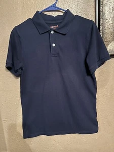 Cat & Jack Boys Uniform Size XL 16 Short Sleeve Polo Shirt Blue - Picture 1 of 1