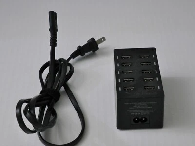 Estación de carga rápida Sabrent 60W 10 puertos USB AX-TPCS de 5V 12A Foto 1 de 3