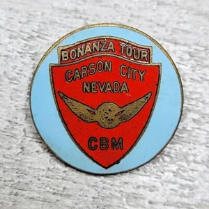 Vintage Carson City Nevada Bonanza Tour Motorrad Pin CBM Weste Pin Mütze - Bild 1 von 5