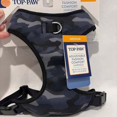 Arnês Top Paw ajustável moda conforto para pescoço de cães médio tamanho M 18,5-22 polegadas - Imagem 1 de 4