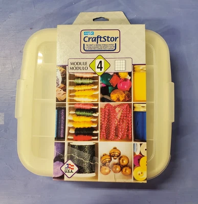 Eagle Craftstor Tote Module 4 - White - Compartments - EUC - Image 1 of 4