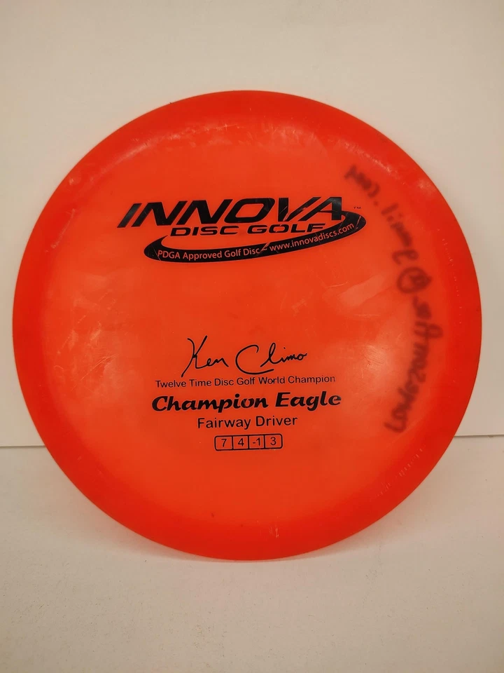 Innova Champion Eagle Fairway Driver 174g Disc Golf Ken Climo 12x Orange 7 4-1 3 - Image 1 of 2