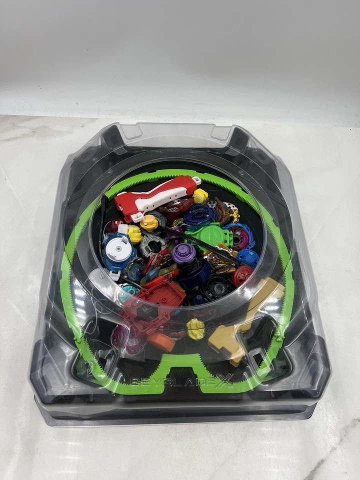 Lote de lanzadores de piezas Beyblade X Beystadium con tapa de ráfaga Takara Tomy Hasbro Set Foto 1 de 4