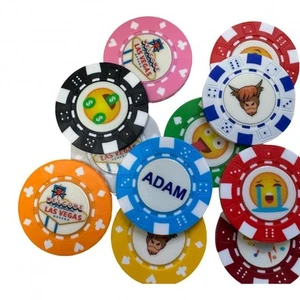 Personalised Golf Ball Marker - 40mm Professional Poker Chip (Logo, Name, Photo) - Picture 1 of 4
