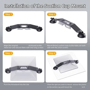 Metal Suction Mount Stand for Mini Satellite Dish Holder Secure Attachment - Photo 1 sur 8