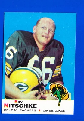 1969 Topps RAY NITSCHKE #55 EX/EXMT crease-free SET BREAK S&H Comb'd - Image 1 of 2