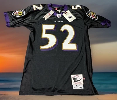 MITCHELL & NESS ПОДЛИННЫЙ RAY LEWIS M БАЛТИМОР ВОРОНЫ ДЖЕРСИ $325 РОЗНИЧНОЙ НОВЫЙ С ЯРЛЫКАМИ - Изображение 1 из 4