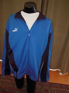 Puma Trainingsjacke Veneno XXL 2XL blau schwarz süß schön Polyester weich Zuhälter - Bild 1 von 5