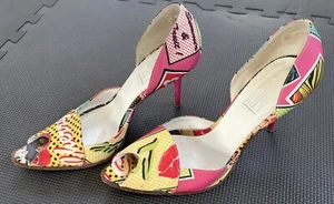 Ripa Pop Art Cherry Heels Made in Italy Open Toe Size 39 - Picture 1 of 9