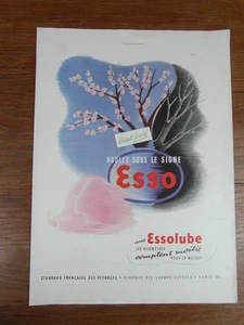 PUBLICITE PRESSE ANCIENNE VINTAGE ADVERT / ESSO ESSOLUBE 1939 - Picture 1 of 1