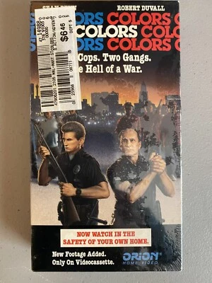 Colors VHS 1988 New SEALED Sean Penn Robert Duvall Gangsta Dennis Hopper Directs - Image 1 of 2