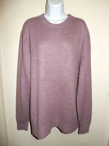 SUÉTER HOMBRE BRUNELLO CUCINELLI 100% CACHEMIRA MALVA POLVORIENTA MANGA LARGA XL - Imagen 1 de 15