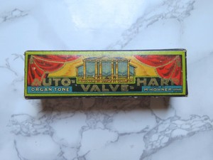 Vintage Hohner Harmonica Auto-Valve-Harp Organ Tone Antique Box Instrument