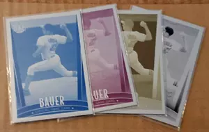2017 Honus Bonus MLB Baseball #383 Trevor Bauer set 4 piastre di stampa carte - Foto 1 di 2
