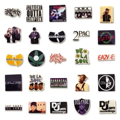 50 X 90s HipHop Sticker Pack - Diecut High Quality Bomb Cube NWA Wu-Tang Dre BDP - Image 1 of 3