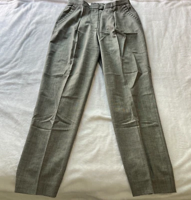 Escada Margaretha Ley женщин 40 новый шерсти прямые штанины платье брюки черный/белый - Изображение 1 из 4