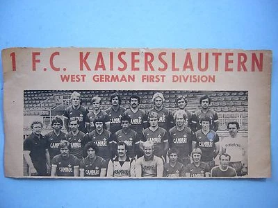 1979 BC SELECTS 1 FC KAISERSLAUTERN SOCCER FOOTBALL POSTER VANCOUVER WHITECAPS - Image 1 of 3