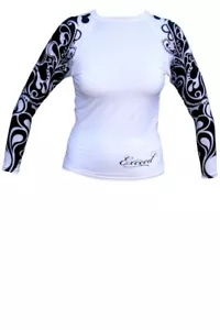 Ease White Womens Long Sleeve Rash Guard UV Protection Quality FREE SHIPPING - Picture 1 of 2