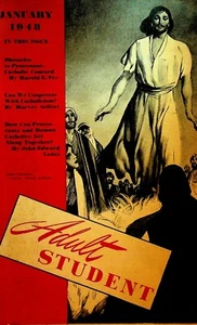 Adult Student Magazine January 1948 Protestant Catholic Relations - Imagen 1 de 2