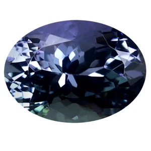 1,08k Fabelhafter ovaler Schnitt (7x5mm) unbeheizt bläulich violett Tansanit Edelstein - Bild 1 von 1