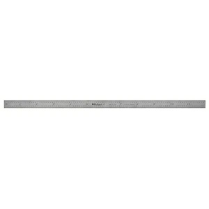 182-221, Steel Rule, 12" (4R), (1/8, 1/16, 1/32, 1/64"), 1/64" Thick X 1/2" Wid - Picture 1 of 12