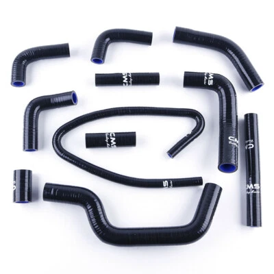 Black For 2001 2002 2003-2008 Ducati Monster S4 S4R Silicone Radiator Water Hose - Image 1 of 4