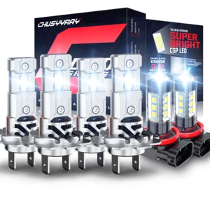 For Kia Soul 2014-2019 6x LED Headlight Hi Lo Beam + Fog Light Bulb Kit - Picture 1 of 18