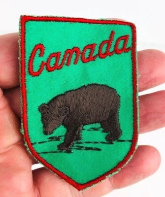 Canada Bear Sew On Patch Embroidery Vintage Travel Shoulder Canadian  *Dc33 - Image 1 of 3