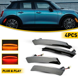 4X Front & Rear LED Side Marker Lights For 2005-2010 Mini Cooper R55 Clubman
