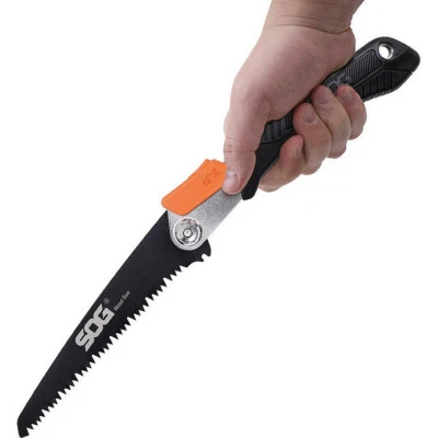 SOG FOLDING WOOD SAW WITH REPLACEABLE 8.25" TEMPERED STEEL BLADE #F10N-CP - Image 1 of 4