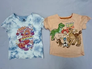Girls Disney T Shirts Size 5/6 - Picture 1 of 4