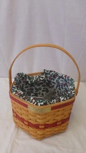 LONGABERGER 1997 Christmas Edition SNOWFLAKE BASKET w/ Liner and Protector - Picture 1 of 10
