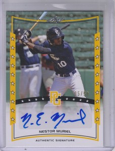 2014 Leaf Perfect Game Showcase Autographs Gold #ANM1 Nestor Muriel /50
