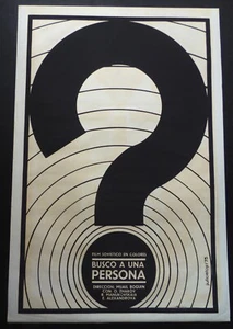 LOOKING FOR A MAN Original 70s CUBAN Silkscreen Poster for Soviet Movie CUBA ART - Picture 1 of 6